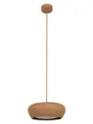 Beacon Lighting Fjord 1 Light Squat Pendant in Clay Gypsum