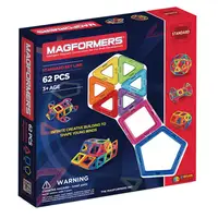 在飛比找PChome24h購物優惠-【Magformers 磁性建構片】磁性建構片-62片裝 A