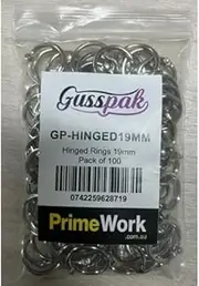 Gusspak Hinged Rings, 19mm, Pack of 100