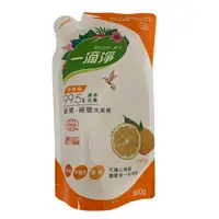 在飛比找樂天市場購物網優惠-楓康 一滴淨食品用洗碗精補充包-柑橘(800g) [大買家]