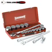 Sidchrome 19 Piece Large 3/4" Drive Imperial AF Socket Set 15/16 - 2" SCMT15405
