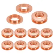 15.5mm(5/8 Inch) Brass Hole Eyelets, 10 Pcs Arc Surface Grommets, Red Copper