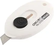 Office (hand operated tools) School Plastic Oval Shape Cover Sharp Blade Mini Utility (37ry287qf633) Cutter White