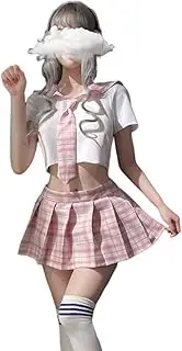 [SINGUYUN] Japanese School Girls Uniform lattice Pleated Skirt Anime Cosplay Lingerie JK Costume Sexy With Socks