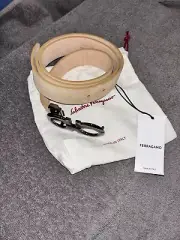 Men’s Salvatore Ferragamo Gancini Belt Light Camel