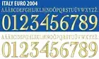 Name&Number Set For Italy Euro 2004 Home/Away Football National Team Soccer