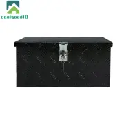 Black 20"x12"x9.5" Aluminum 5 Bar Tread Tool Box Truck Bed Trailer RV w/Lock