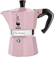 Bialetti - Moka Express: Iconic Stovetop Espresso Maker, Makes Real Italian Coffee, Moka Pot 3 Cup (130ml), Aluminium, Candy Pink