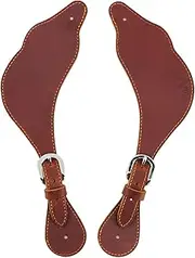 Jeereal Leather Western Spur Straps for Cowboy,Double Ply Reinforced Stitching Spur Straps
