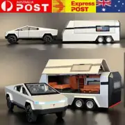 1/32 For Tesla Cybertruck Pickup Trailer Alloy Car Model Diecast Metal Vehicle