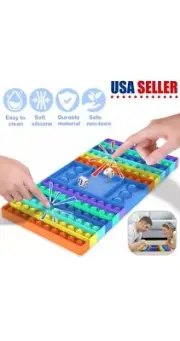 Jumbo Pop it Board with Dice – Giant Push Bubble Fidget Toy for Kids & Adults
