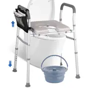 Altus Heavy Duty Bedside Commode Raised Toilet Seat Padded Seat