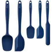 HOTEC Food Grade Silicone Rubber Spatula Set Kitchen Utensils for Baking, Coo...