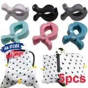 5Pcs Stroller Peg To TU Blanket Clip Hook Toy Pram Pegs Car Seat Cover Clips AU