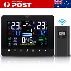 Wireless Weather Station Digital LCD Clock Thermometer Humidity Indoor & Outdoor