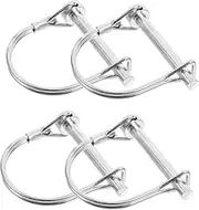 VILLFUL 4pcs Wire Lock Pin Trailer Supplies Hitch Locking Pin Locking Hitch Pin Scaffold Pin Trailer Latch Pin Trailer Hitch Pin Tow Hitch Pin Trailer Coupler Pin Trailer Pin Iron Silver