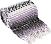 Canyon Creek Authentic Mexican Yoga Falsa Blanket (Light Purple)