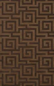 Yellow Transitional Hand Hooked Squares Curls Blocks Area Rug Geometric DV13
