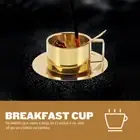 Tea Reusable Saucer Coffee Mug Set Water Stainless Steel Mug Coffee Cups Set