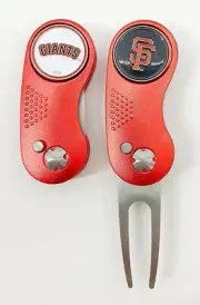 GOLF SWITCHBLADE San Francisco Giants DIVOT REPAIR TOOL + Ballmarker Red