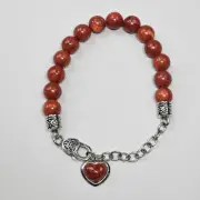 Modern Sterling Silver Apple Coral Heart Bracelet Adjustable Bella Luce BBJ 925