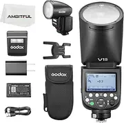 Godox V1Pro N Round Head Camera Flash 2.4G X Wireless HSS 76Ws i-TTL Li-ion Round Head Camera Speedlight With External Flash SU-1 For Nikon