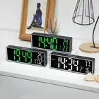 TEMP Date Week Digital Clock Rechargeable Alarm Clock Simple LED Mirror Clock