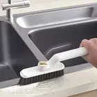 Floor Grime Cleaner Dust Remover Ergonomic Handle Hard Bristle Brush for Kitchen