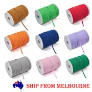5 Meters 3mm 6mm Colourful Flat Braided Elastic Band DIY Craft Sewing Clothes