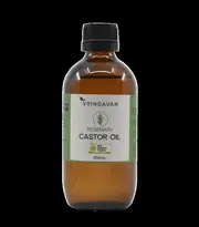 Vrindavan Castor Oil and Rosemary Amber Glass Bottle | 200ml