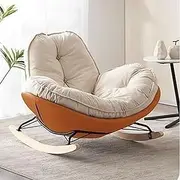CADYNN Modern High Back Rocking Accent Chair for Living Room, Relaxing (A)