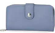 [NAUTICA] Be Shore Womens Wallet RFID Blocking Zip Around Clutch, Marine