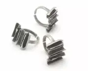 Cinnamon bark ring Adjustable Brass or silver plated (7US-10US inner size) 4277
