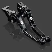 Brake for K&awasaki ZX-10R 2016 2017 2018 2019 2020 ZX10R Logo Motorcycle Accessories CNC Folding Extendable Brake Clutch Levers (Color : Black B)
