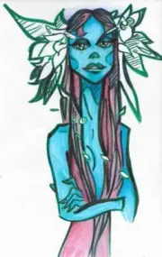 Coachella Nature SoCal Girl Colorful Artwork Illustration 5x3