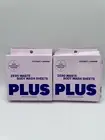 2 PLUS Zero Waste Body Wash Sheets Coconut + Jasmine 10 ct ea Squares Bs240