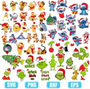 CHRISTMAS GRINCH, WINNIE POOH SVG, DESIGNS BUNDLE, CUT FILES, SVG for Cricut