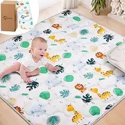 PLUUSHUU Security Camera for Play Mats Floor Playpen, Security Camera Detection in Thicker Non-Slip Foam Crawling Mat to Play (White, 50x50inch)
