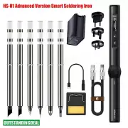 HS-01 Advanced Version Smart Soldering Iron with 6 Iron Tips & 65W Power Supply-