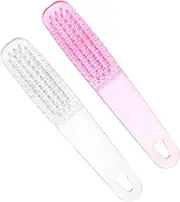 Healvian 2pcs Manicure Nail Brush for Cleaning Fingernails Nail Dust Brush Sturdy Handle Handle Grip