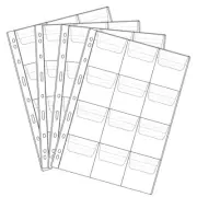 12 Pocket Coin Pages, 10 Sheets Plastic Coin Holders Stamp Collector Supplies...