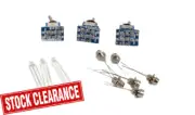 DCC Concepts ~ Cobalt DPDT Switches Red LEDs (w/Chrome Mountings) ~ DCP-CMS-R