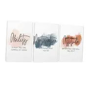 3 Piece Inspirational Canvas Wall Art, Quotes 36"Wx18"H Inspiration Artwork-06