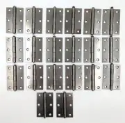 NOS! Box of 20 Vintage Stanley 3” x 2" Steel Butt Hinges, Removeable Pins, #840