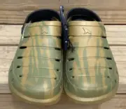 RUGGED SHARK MENS CAMO WATER CLOGS SHOES SIZE 13 FLOATABLE WASHABLE COMFORT SAND