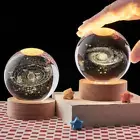 Crystal Ball Night Sleep Light Kids Moon Lamps Universe Globe Crafts Home Deco