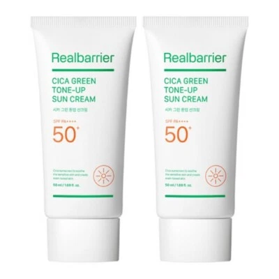 Realbarrier CICA GREEN Tone Up Sun Cream 50ml(1.69oz)x2pcs / SPF50+ PA++++