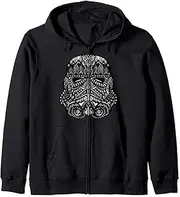 [STAR WARS] Stormtrooper Detailed Patterned Helmet Zip Hoodie