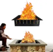Fire Pit Ring Square -36 In OD, 30 In ID ,1.6 mm Thick Steel Snuffer Lid Outdoor