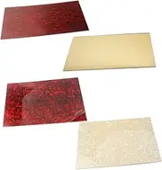 LIGIGWASH Self Adhesive Golden Mirror Pickguard Sheet DIY Acoustic Guitar Bass Blank Material Durable Scratch Resistant for and Decoration